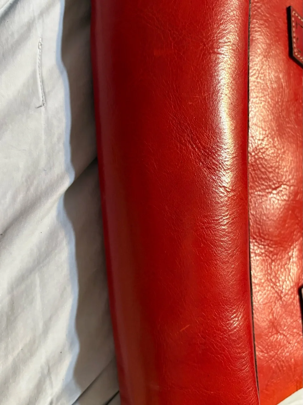 Fossil Deep Red Leather Shoulder Bag